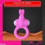 Rabbit Vibrating Penis Ring Blue Lolly CR-018