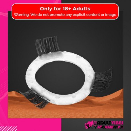 Transparent Hair Finger Fun Function Cock Ring CR-009