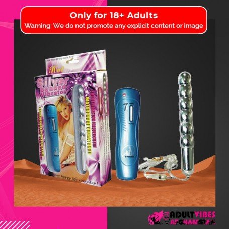 Silver Beaded Anal Vibrator AD-012