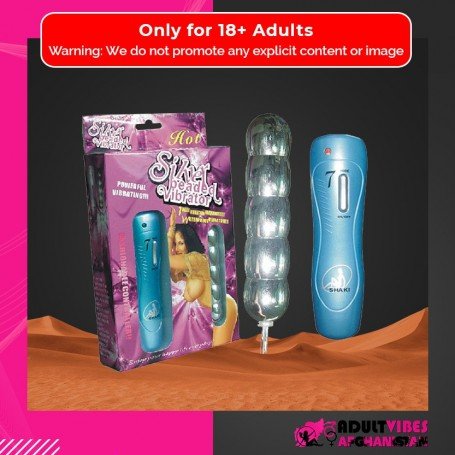 Silver Beaded Anal Vibrator-BIG AD-011