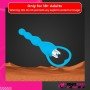Blue Silicone Anal Vibrator AD-029